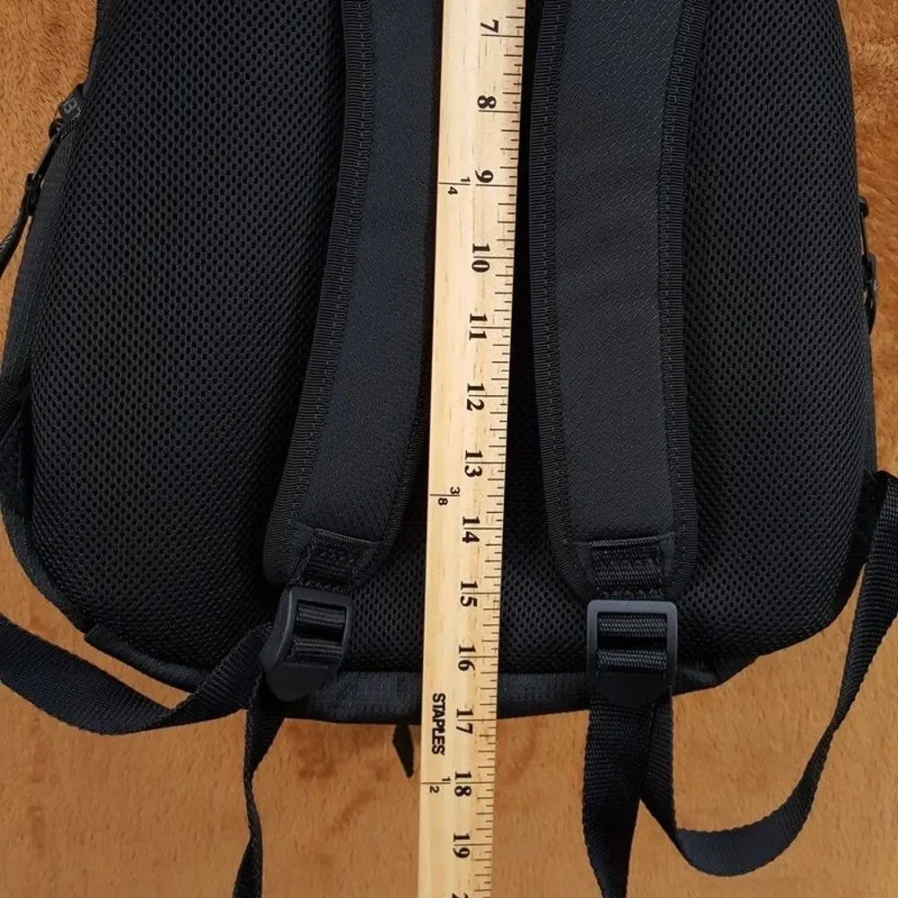 BALENCIAGA Black Unity Backpack Ripstop Fabric Logo Authentic Luxury